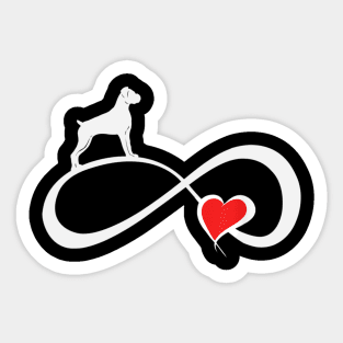 Boxer Love Infinity Symbol Sticker